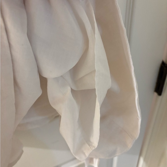 Banana Republic White Off-Shoulder Tie Front Linen Blend Sundress Small - Picture 4 of 8